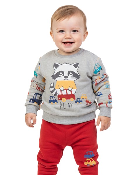 TRAX Βρεφική Φόρμα για Αγόρι 0-18 μηνών - 48561 Stone