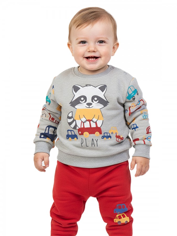 TRAX Βρεφική Φόρμα για Αγόρι 0-18 μηνών - 48561 Stone