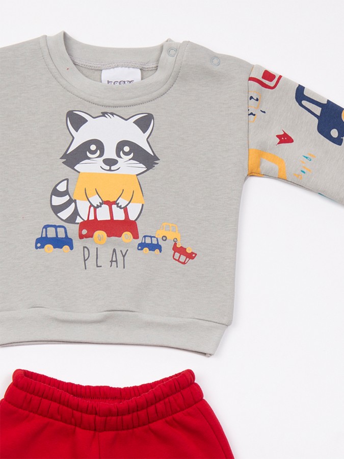 TRAX Βρεφική Φόρμα για Αγόρι 0-18 μηνών - 48561 Stone