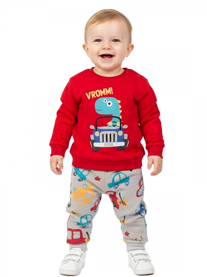 TRAX Βρεφική Φόρμα για Αγόρι 0-18 μηνών - 48562 Κόκκινο