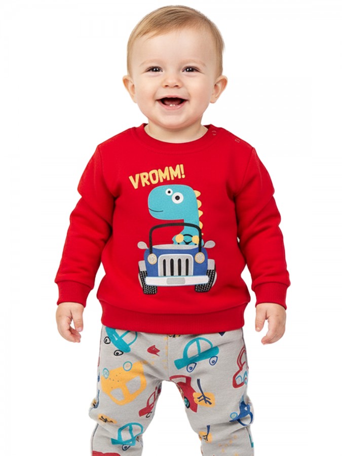 TRAX Βρεφική Φόρμα για Αγόρι 0-18 μηνών - 48562 Κόκκινο