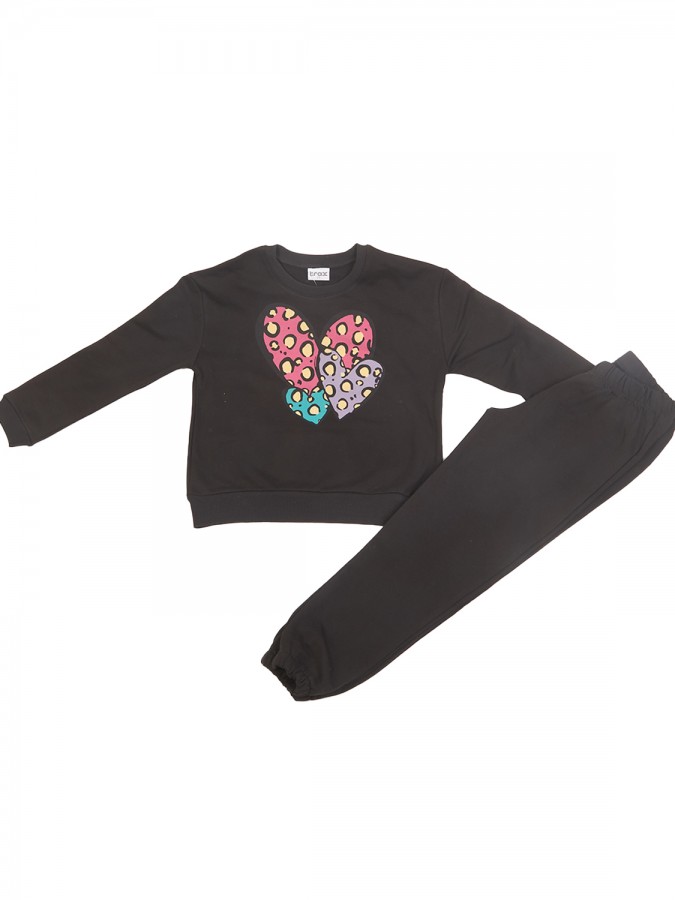 TRAX Εφηβική Φόρμα για Κορίτσι 6-16 ετών - 48626 Μαύρο