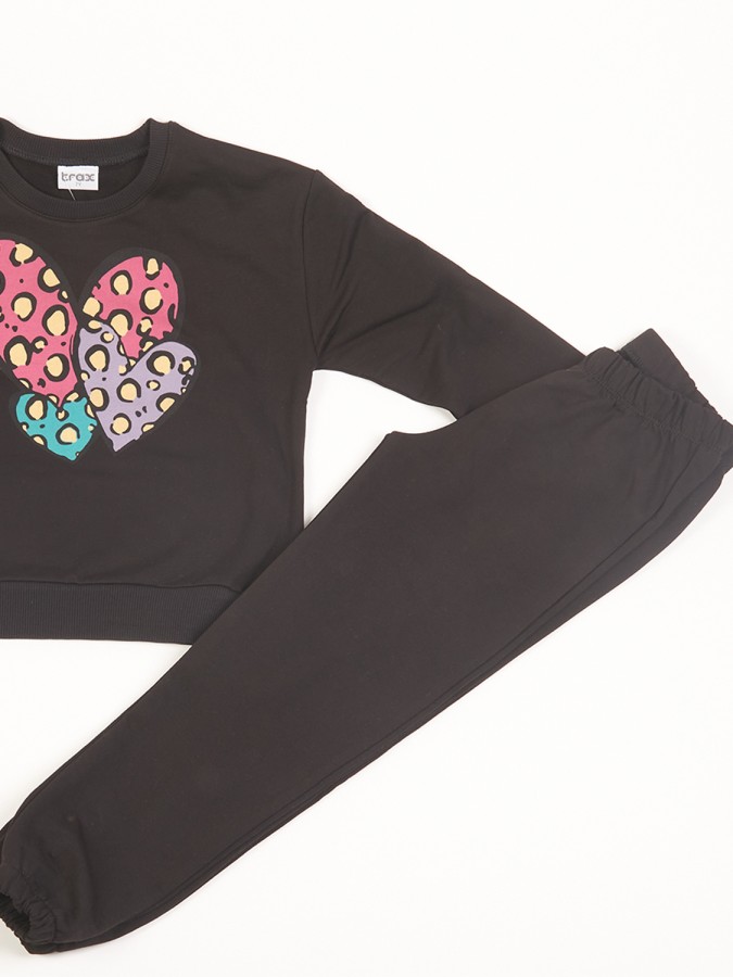 TRAX Εφηβική Φόρμα για Κορίτσι 6-16 ετών - 48626 Μαύρο