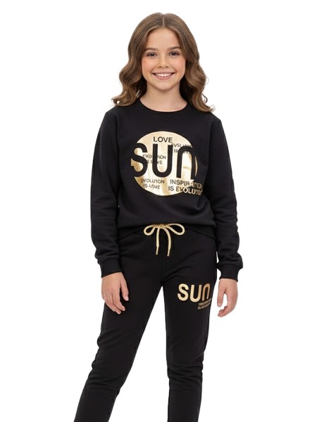 TRAX Εφηβική Φόρμα για Κορίτσι 6-16 ετών - 48628 Μαύρο