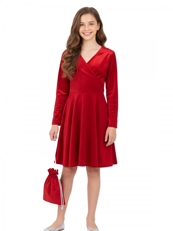 TRAX Εφηβικό Φόρεμα για Κορίτσι 6-16 ετών - 48662 Κόκκινο