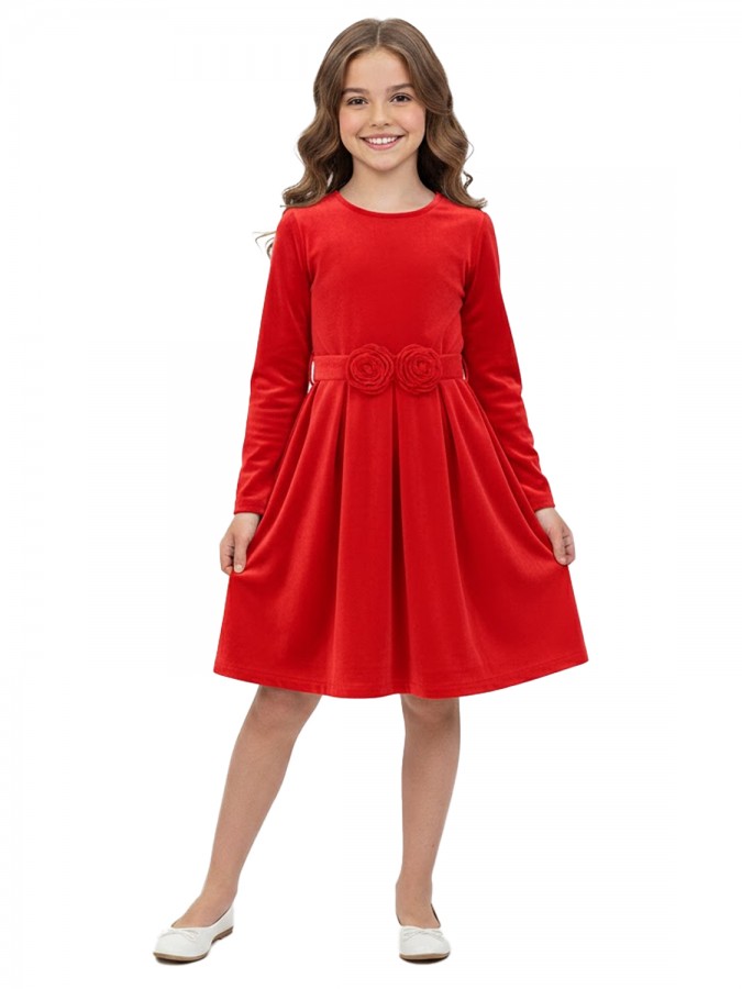 TRAX Εφηβικό Φόρεμα Βελουτέ για Κορίτσι 6-16 ετών - 48665 Κόκκινο TRAX Εφηβικό Φόρεμα Βελουτέ για Κορίτσι 6-16 ετών - 48665 Κόκκινο