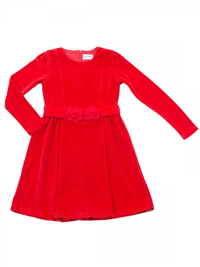 TRAX Εφηβικό Φόρεμα Βελουτέ για Κορίτσι 6-16 ετών - 48665 Κόκκινο TRAX Εφηβικό Φόρεμα Βελουτέ για Κορίτσι 6-16 ετών - 48665 Κόκκινο