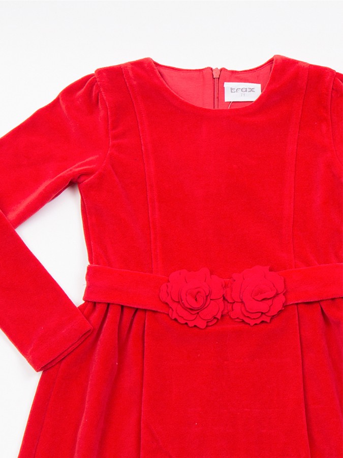 TRAX Εφηβικό Φόρεμα Βελουτέ για Κορίτσι 6-16 ετών - 48665 Κόκκινο TRAX Εφηβικό Φόρεμα Βελουτέ για Κορίτσι 6-16 ετών - 48665 Κόκκινο