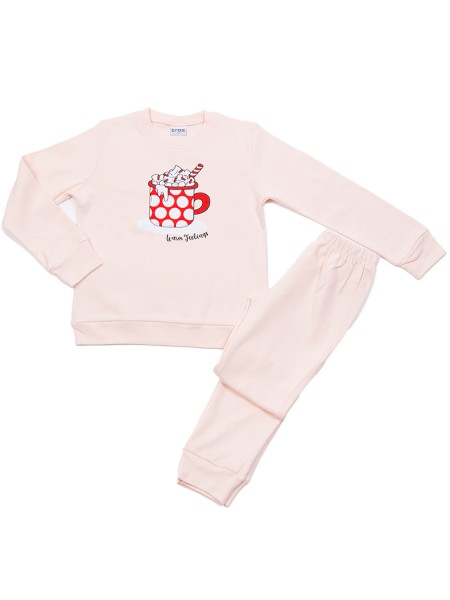 TRAX Εφηβική Πιτζάμα για Κορίτσι 8-16 ετών - 48690 Πούδρα TRAX Εφηβική Πιτζάμα για Κορίτσι 8-16 ετών - 48690 Πούδρα