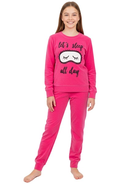 TRAX Εφηβική Πιτζάμα Βελουτέ για Κορίτσι 8-16 ετών - 48696 Bubble TRAX Εφηβική Πιτζάμα Βελουτέ για Κορίτσι 8-16 ετών - 48696 Bubble