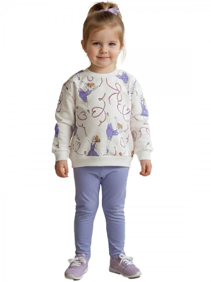 TRAX Παιδική Φόρμα με κολάν για Κορίτσι 1-6 ετών - 48704 Βανίλια TRAX Παιδική Φόρμα με κολάν για Κορίτσι 1-6 ετών - 48704 Βανίλια