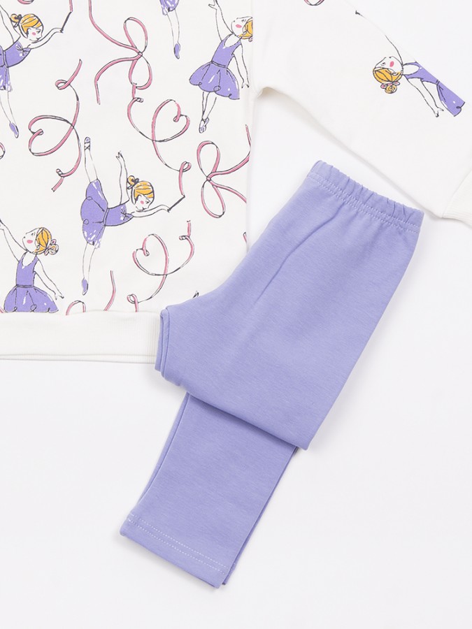 TRAX Παιδική Φόρμα με κολάν για Κορίτσι 1-6 ετών - 48704 Βανίλια TRAX Παιδική Φόρμα με κολάν για Κορίτσι 1-6 ετών - 48704 Βανίλια