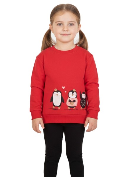 TRAX Παιδική Φόρμα με κολάν για Κορίτσι 1-6 ετών - 48705 Κόκκινο