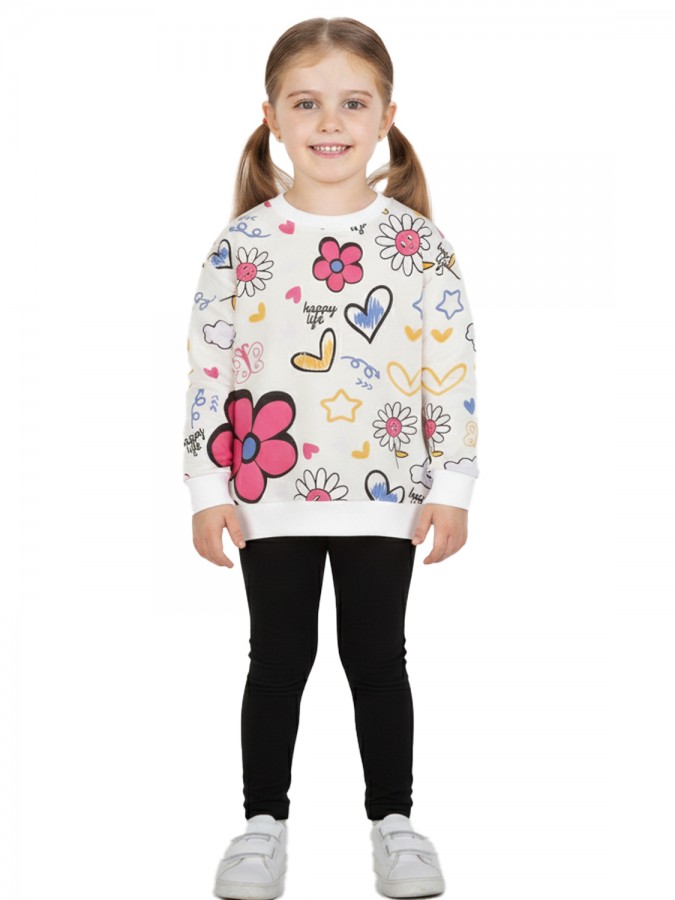 TRAX Παιδική Φόρμα με κολάν για Κορίτσι 1-6 ετών - 48708 Βανίλια TRAX Παιδική Φόρμα με κολάν για Κορίτσι 1-6 ετών - 48708 Βανίλια