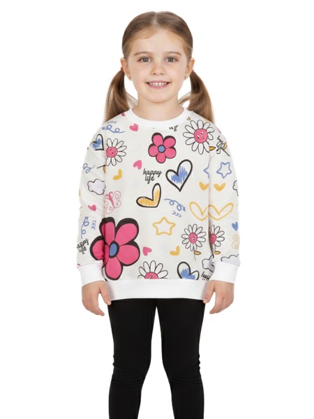 TRAX Παιδική Φόρμα με κολάν για Κορίτσι 1-6 ετών - 48708 Βανίλια