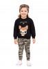 TRAX Παιδική Φόρμα με κολάν για Κορίτσι 1-6 ετών - 48713 Μαύρο