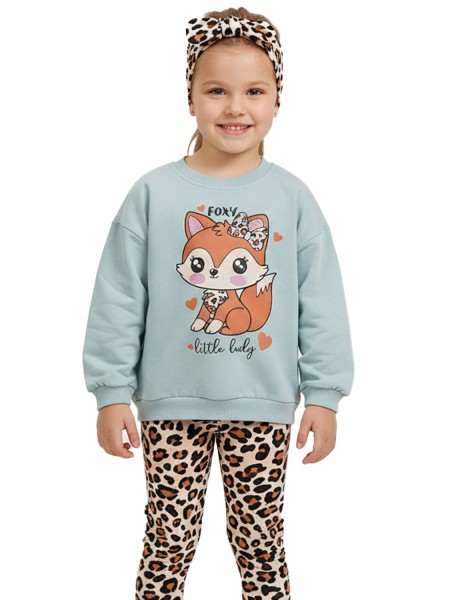 TRAX Παιδική Φόρμα με κολάν για Κορίτσι 1-6 ετών - 48714 Άκουα