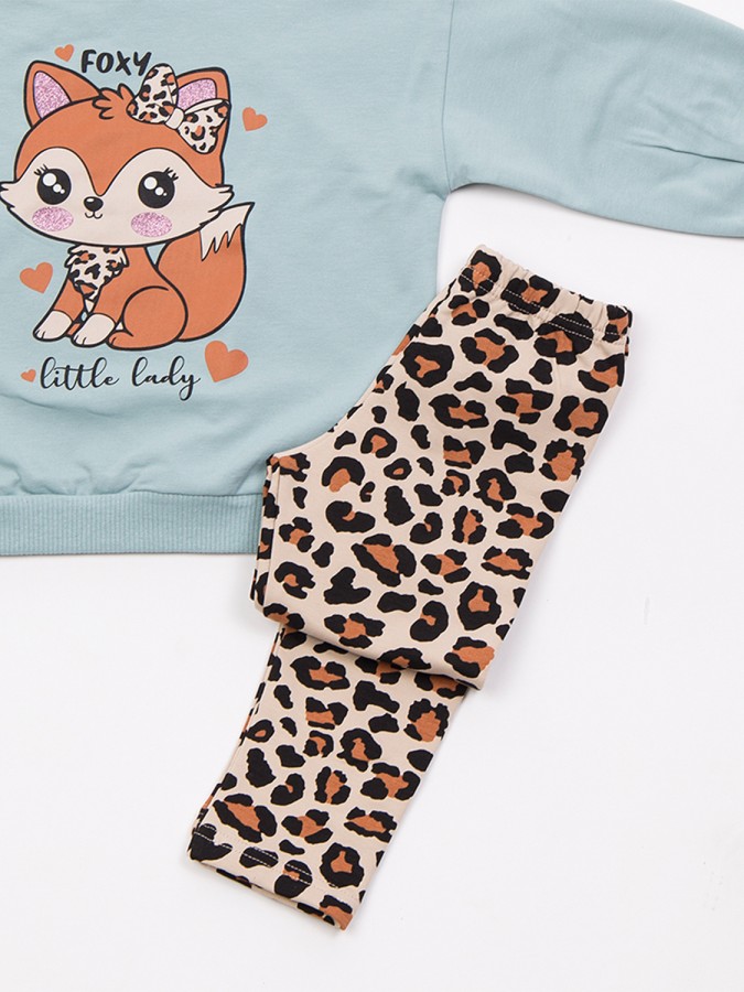 TRAX Παιδική Φόρμα με κολάν για Κορίτσι 1-6 ετών - 48714 Άκουα TRAX Παιδική Φόρμα με κολάν για Κορίτσι 1-6 ετών - 48714 Άκουα