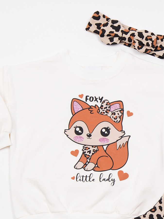 TRAX Παιδική Φόρμα με κολάν για Κορίτσι 1-6 ετών - 48714 Βανίλια TRAX Παιδική Φόρμα με κολάν για Κορίτσι 1-6 ετών - 48714 Βανίλια