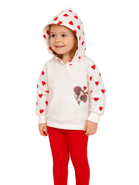 TRAX Παιδική Φόρμα με κολάν για Κορίτσι 1-6 ετών - 48717 Βανίλια