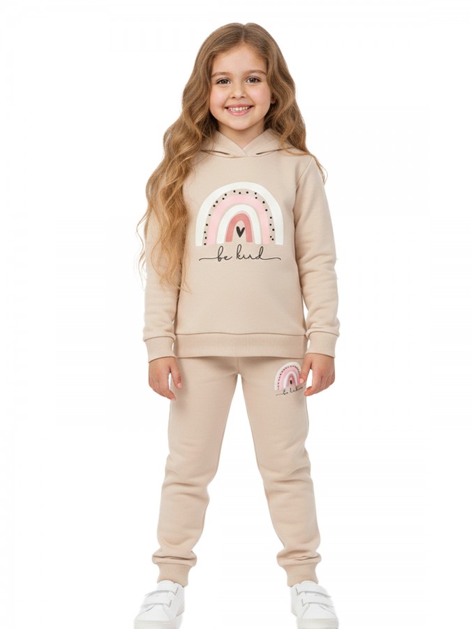 TRAX Παιδική Φόρμα για Κορίτσι 1-6 ετών - 48732 Μπεζ