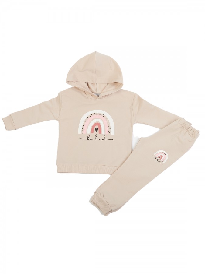 TRAX Παιδική Φόρμα για Κορίτσι 1-6 ετών - 48732 Μπεζ