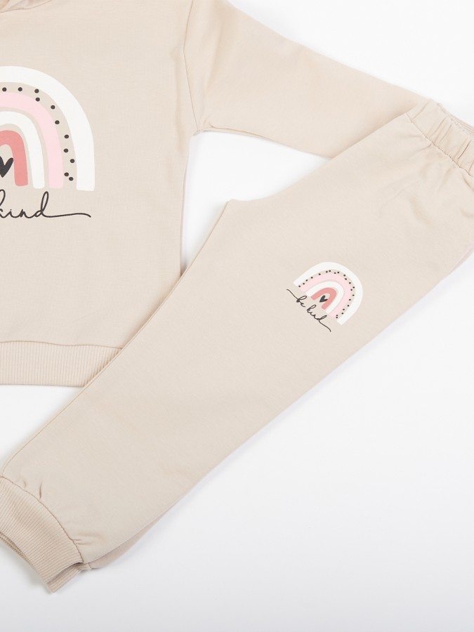 TRAX Παιδική Φόρμα για Κορίτσι 1-6 ετών - 48732 Μπεζ