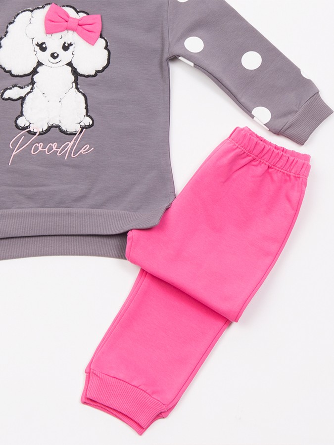 TRAX Παιδική Φόρμα για Κορίτσι 1-6 ετών - 48734 Γκρι TRAX Παιδική Φόρμα για Κορίτσι 1-6 ετών - 48734 Γκρι