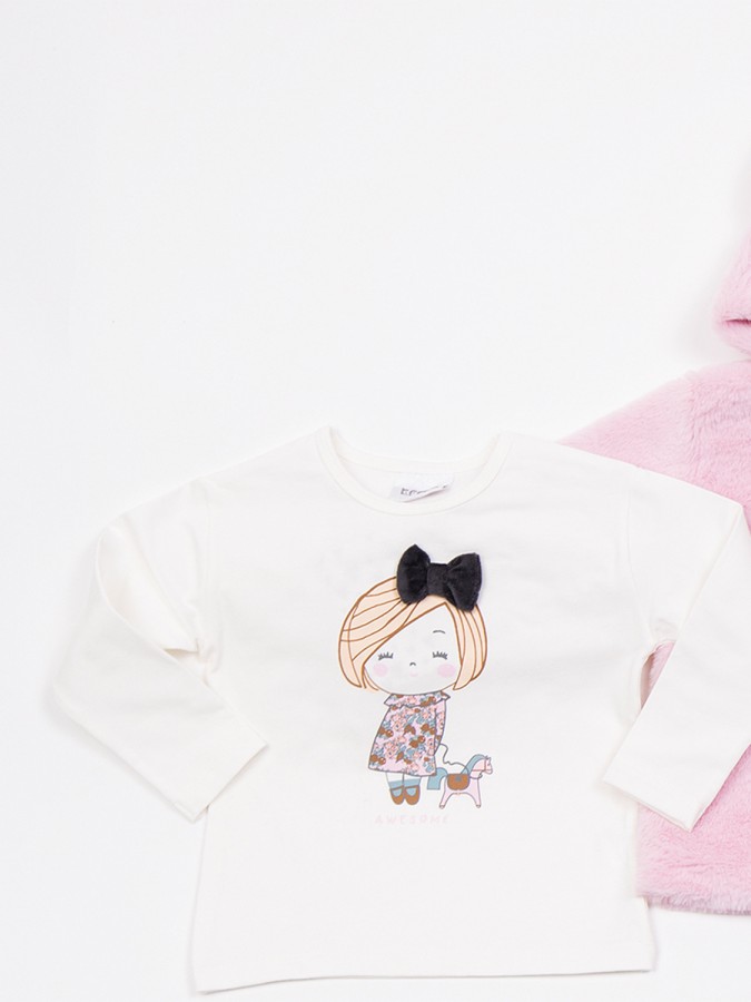 TRAX Παιδικό Σετ 4 Τεμαχίων με κολάν για Κορίτσι 1-6 ετών - 48741 Ροζ