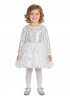 TRAX Παιδικό Φόρεμα με παγετάκια & αστεράκια για Κορίτσι 1-6 ετών - 48753 Βανίλια
