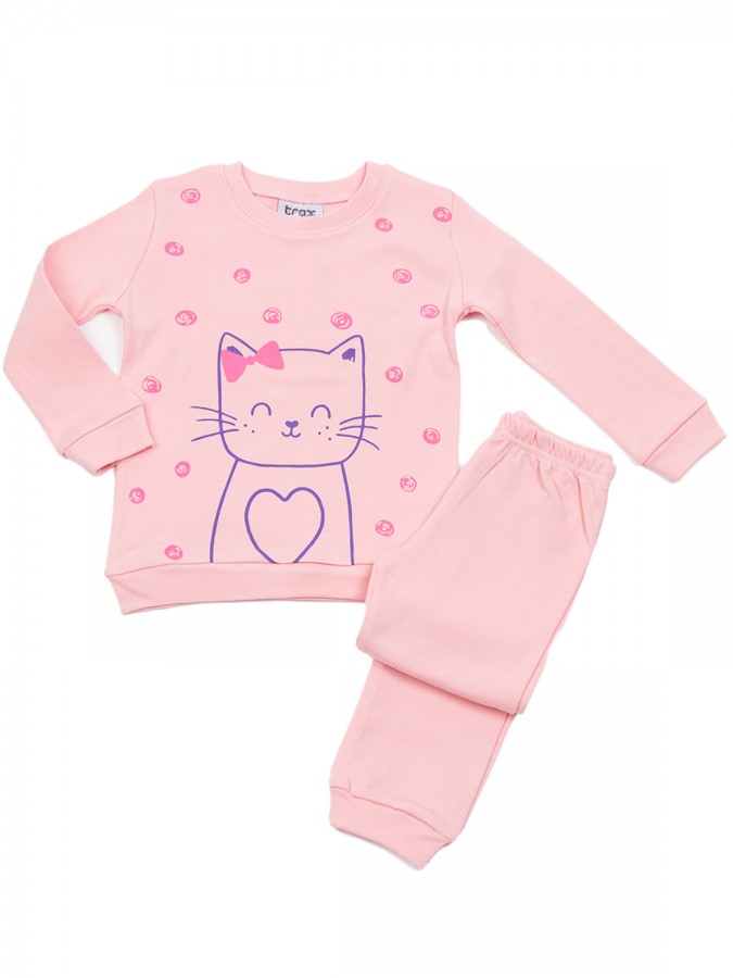 TRAX Παιδική Πιτζάμα για Κορίτσι 1-6 ετών - 48790 Ροζ