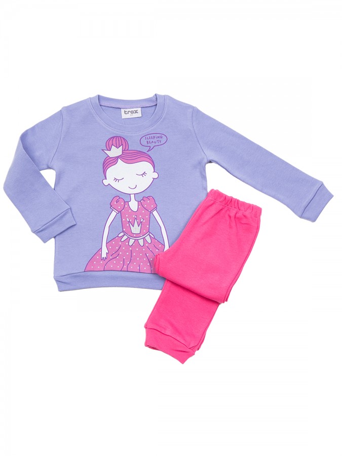 TRAX Παιδική Πιτζάμα για Κορίτσι 1-6 ετών - 48791 Μύρτιλο TRAX Παιδική Πιτζάμα για Κορίτσι 1-6 ετών - 48791 Μύρτιλο