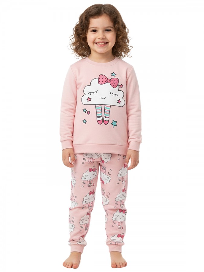 TRAX Παιδική Πιτζάμα για Κορίτσι 1-6 ετών - 48792 Ροζ