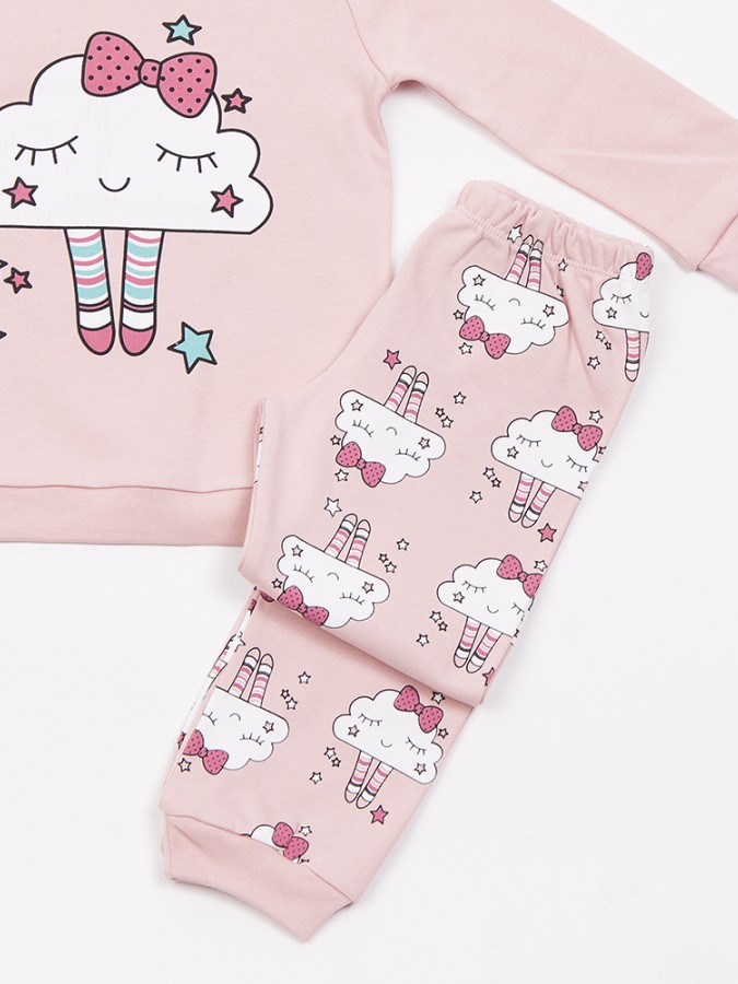 TRAX Παιδική Πιτζάμα για Κορίτσι 1-6 ετών - 48792 Ροζ