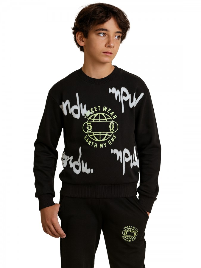 TRAX Εφηβική Φόρμα για Αγόρι 6-16 ετών - 48804 Μαύρο