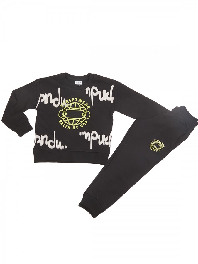 TRAX Εφηβική Φόρμα για Αγόρι 6-16 ετών - 48804 Μαύρο