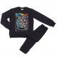 TRAX Παιδική Πυτζάμα Χειμωνιάτικη για αγόρι 6-16 ετών STRIKER #48891 Μαύρο