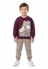 TRAX Παιδική Φόρμα για αγόρια 1-6 ετών #48912 Μπορντό