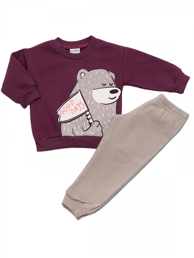 TRAX Παιδική Φόρμα για αγόρια 1-6 ετών #48912 Μπορντό