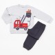 TRAX Bebe Πυτζάμα Χειμωνιάτικη για αγόρι 1-6 ετών #48991 Γκρι