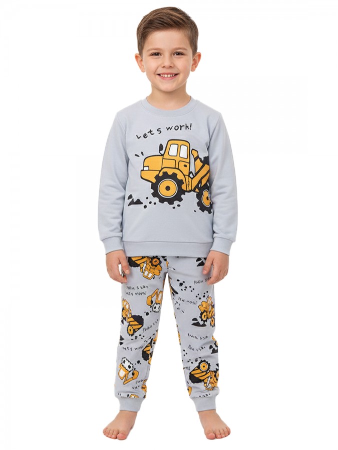 TRAX Bebe Πυτζάμα Χειμωνιάτικη για αγόρι 1-6 ετών #48993 Γκρι TRAX Bebe Πυτζάμα Χειμωνιάτικη για αγόρι 1-6 ετών #48993 Γκρι