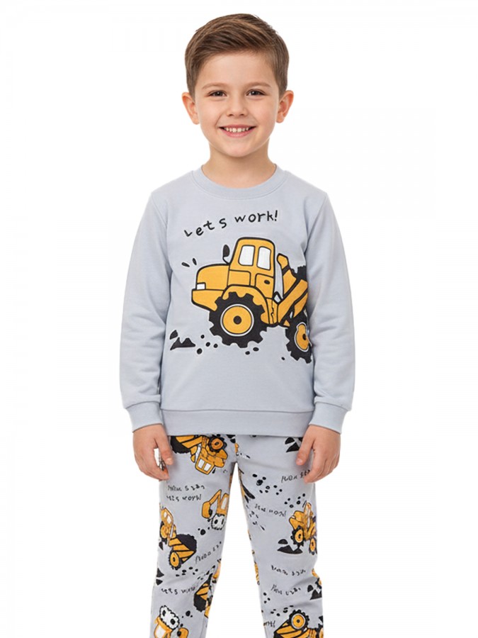 TRAX Bebe Πυτζάμα Χειμωνιάτικη για αγόρι 1-6 ετών #48993 Γκρι TRAX Bebe Πυτζάμα Χειμωνιάτικη για αγόρι 1-6 ετών #48993 Γκρι