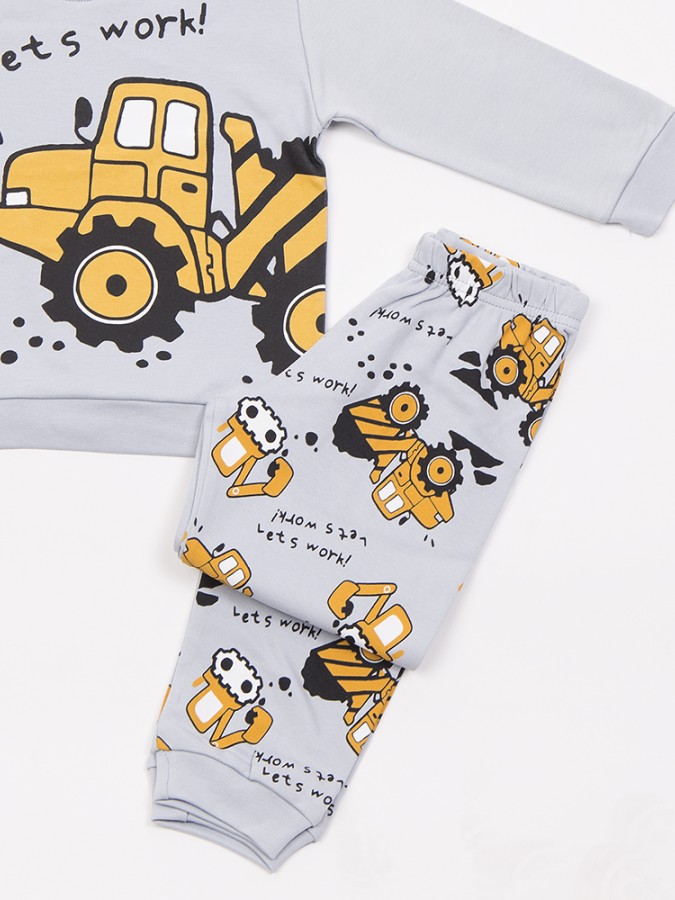 TRAX Bebe Πυτζάμα Χειμωνιάτικη για αγόρι 1-6 ετών #48993 Γκρι TRAX Bebe Πυτζάμα Χειμωνιάτικη για αγόρι 1-6 ετών #48993 Γκρι