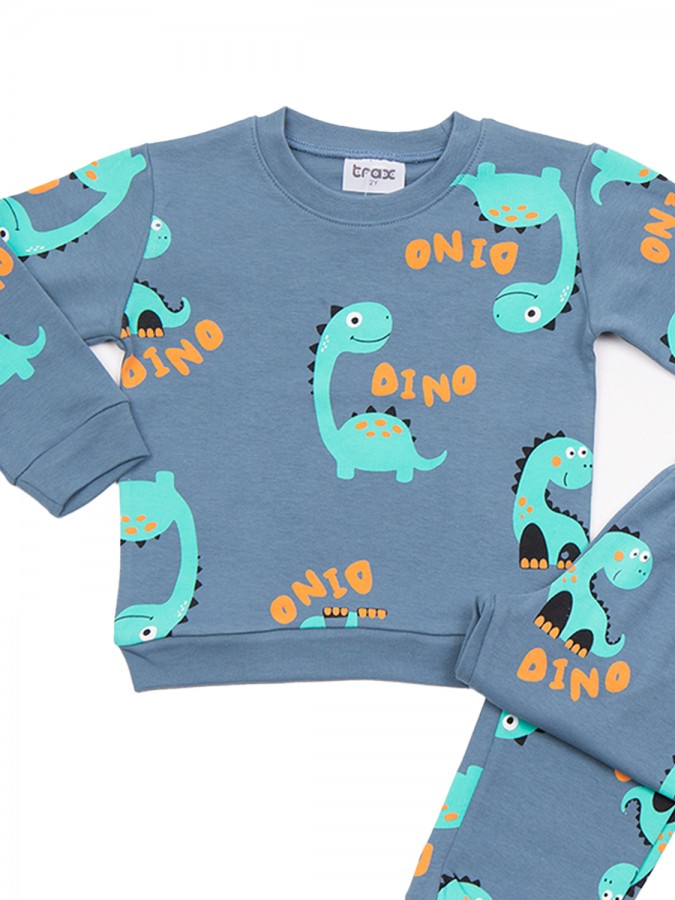 TRAX Bebe Πυτζάμα Χειμωνιάτικη για αγόρι 1-6 ετών #48994 Pacific