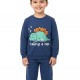 TRAX Bebe Πυτζάμα Χειμωνιάτικη για αγόρι 1-6 ετών #48995 Μπλε