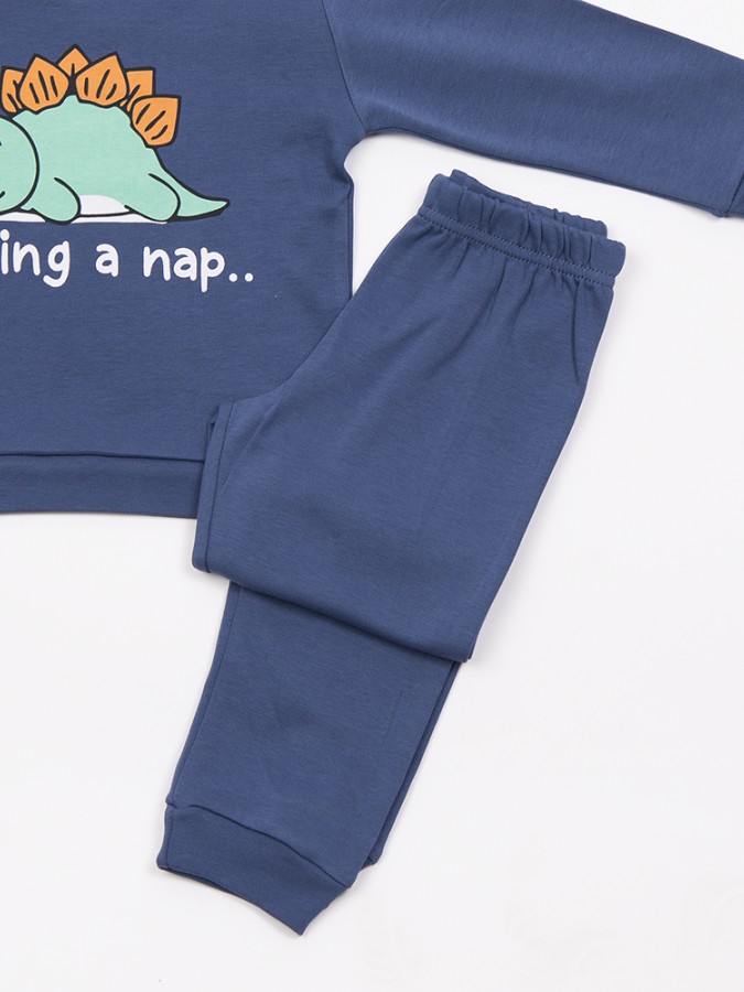 TRAX Bebe Πυτζάμα Χειμωνιάτικη για αγόρι 1-6 ετών #48995 Μπλε