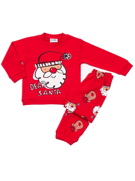 TRAX Bebe Πυτζάμα Χριστουγεννιάτικη για αγόρι 1-6 ετών #48996 Κόκκινο TRAX Bebe Πυτζάμα Χριστουγεννιάτικη για αγόρι 1-6 ετών #48996 Κόκκινο