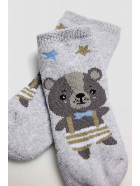 YSABEL MORA Βρεφικές Κάλτσες Ισοθερμικές σετ 2 ζεύγη #52827 Γκρι-Μπλε